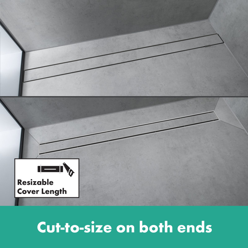 Rain Rock Trim Flex 47 1/4" Linear Grid Shower Drain