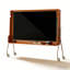 Meuble télé mobile en bois de cerisier à hauteur réglable avec panneau arrière-1752519881
