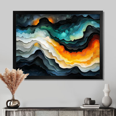 Wooding Minimalist Ethereal Abstract Marble Ocean II - art mural abstrait