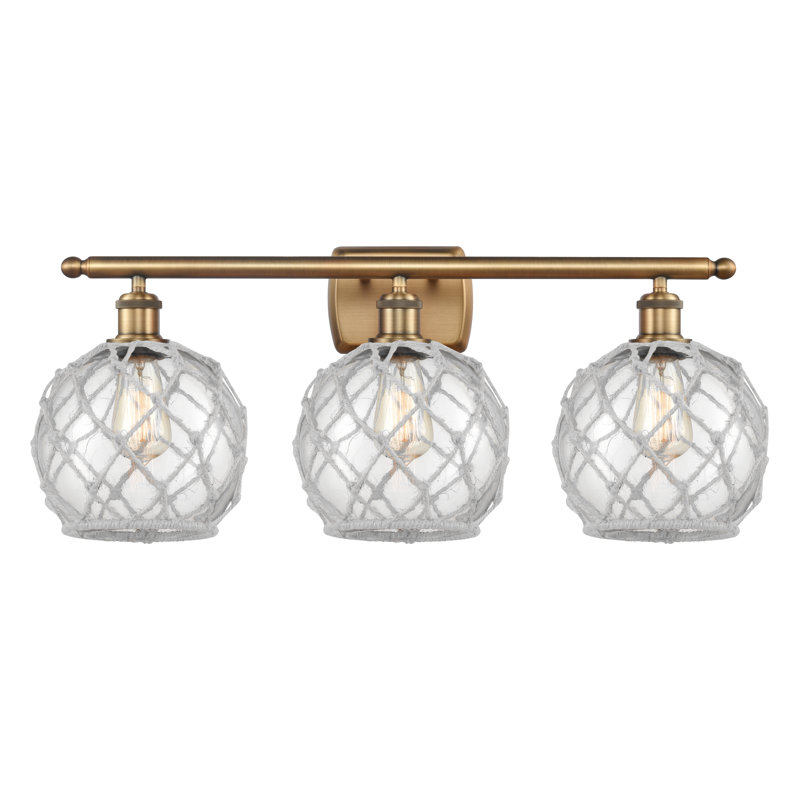 Éclairage pour salle de bain 3 lumières à intensité variable Appling, Ampoule DEL 6 watts Vinage, Transparent/blanc