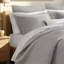 Ensemble de courtepointe en coton 3 pièces double / grand gris clair-134532984-134532986