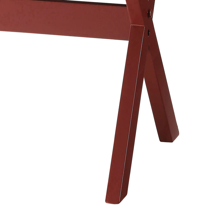 Table de bout Rustic Red 1 - Stable et pratique pour le bureau à domicile carré avec tiroir et salon, Rouge