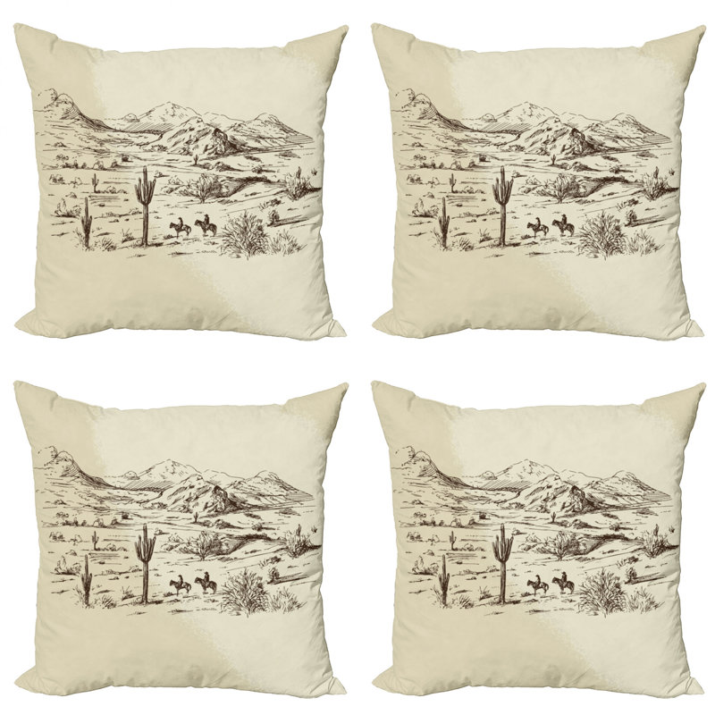 Ambesonne Reversible Pillow Cover, 16" x 16"