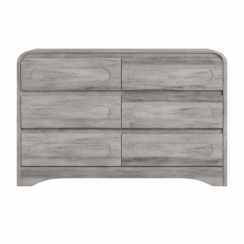 Commode 6 tiroirs Catoe, gris, Gris