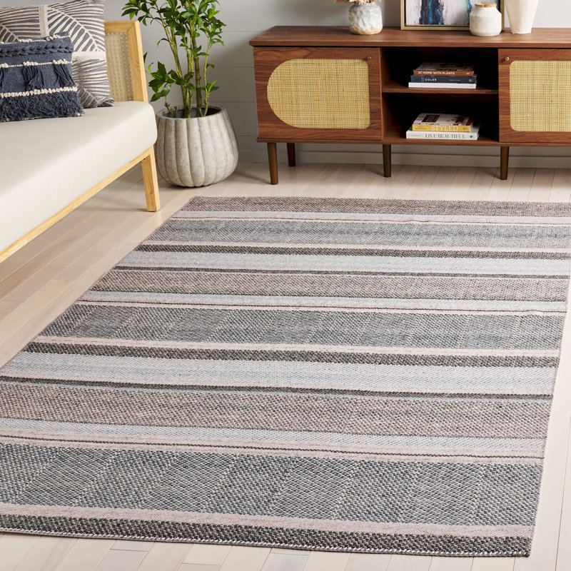 Abishake Performance Striped Rug, Rectangle 5' x 8'