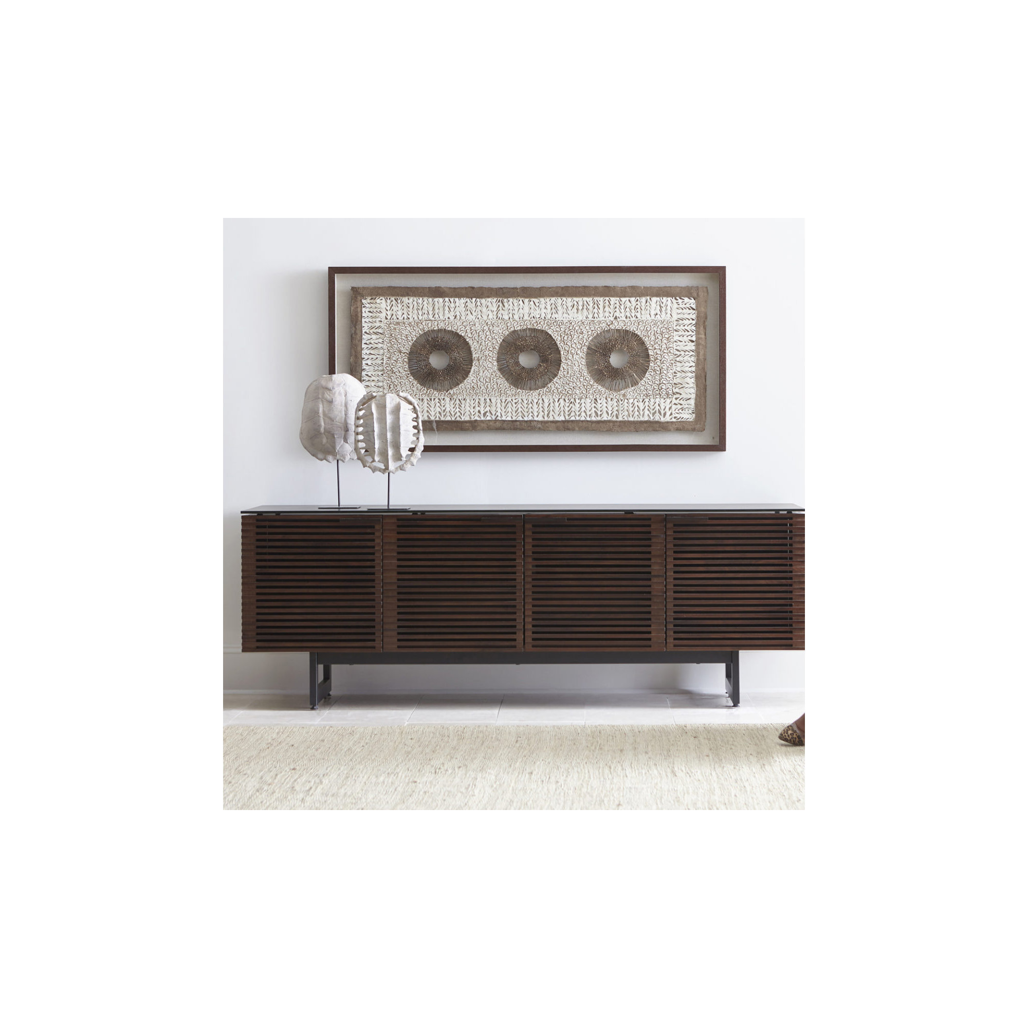 Corridor 79.25'' Media Console, Chocolate Stained Walnut