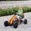 Kart électrique avec vitesse réglable, roues tout-terrain en EVA, finition orange riche