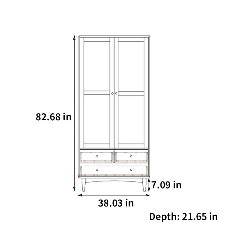 Armoire de rangement simple à double porte et tiroir