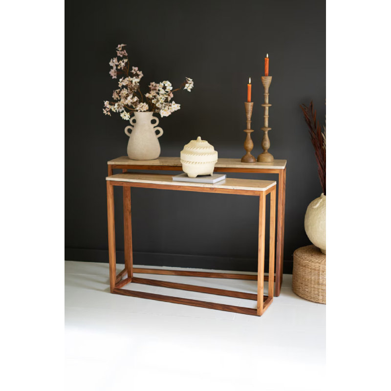 42'' Stone Top Console Table