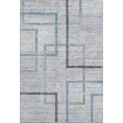Premium Machine Washable Prisco Gray Rug