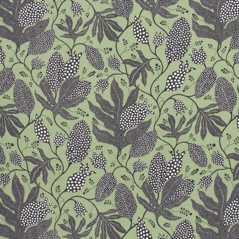 Tissu 100% coton Marian Mcevoy Performance, Noir/vert