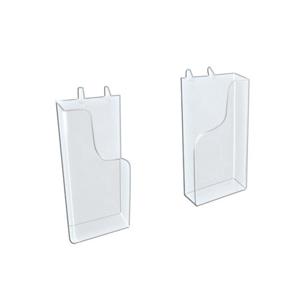 Adjustable Brochure Holder for Pegboard/Slatwall, 10-Pack