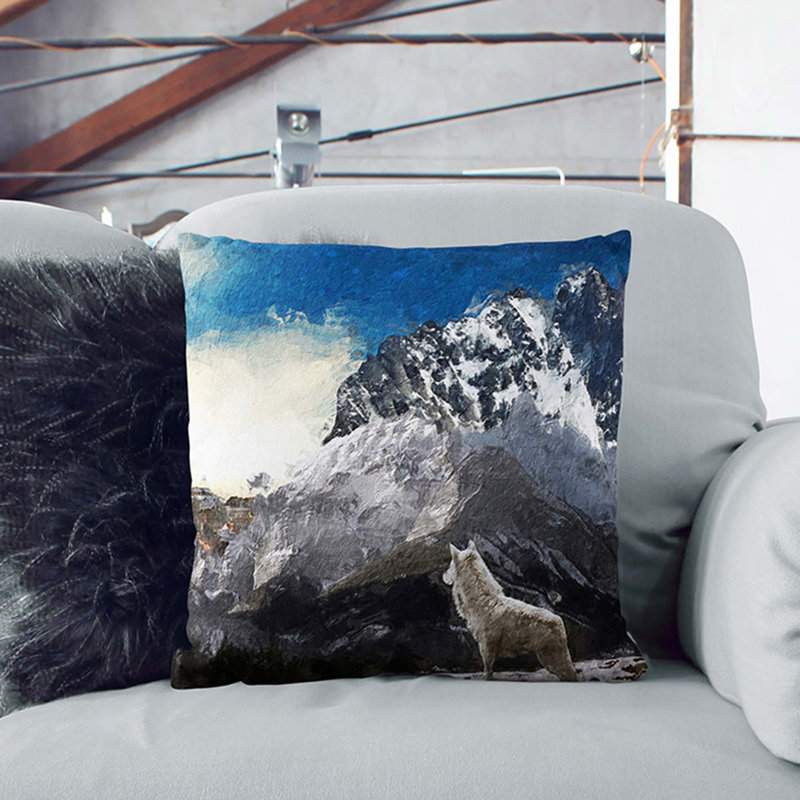 Square Throw Cushion, 40cm H x 40cm W x 15cm D, Stone