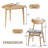 Modern Triangular Table Set with Curved Chairs-1524728153