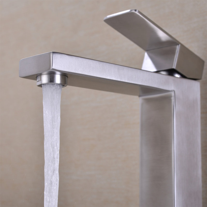 Robinet de salle de bain à poignée simple avec bonde escamotable (sans trop-plein)