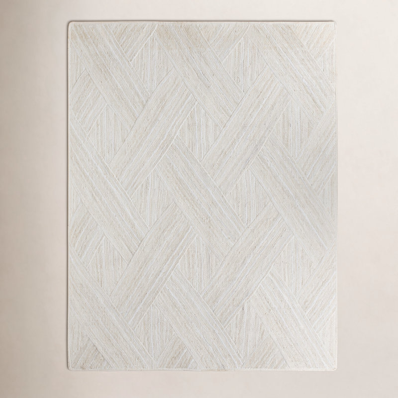 Dawes Natural Trellis Ivory Area Rug (5'X8'), Rectangle 6' x 9'