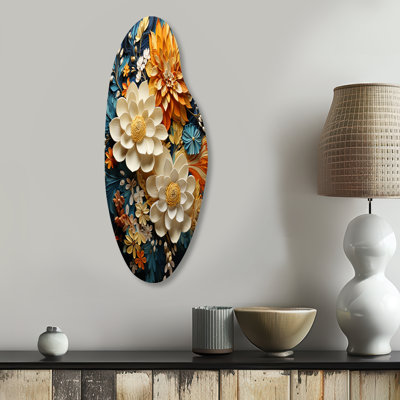 Gastelum - Abstract Botanicals Curved Shape Irregular Metal Wall Decor