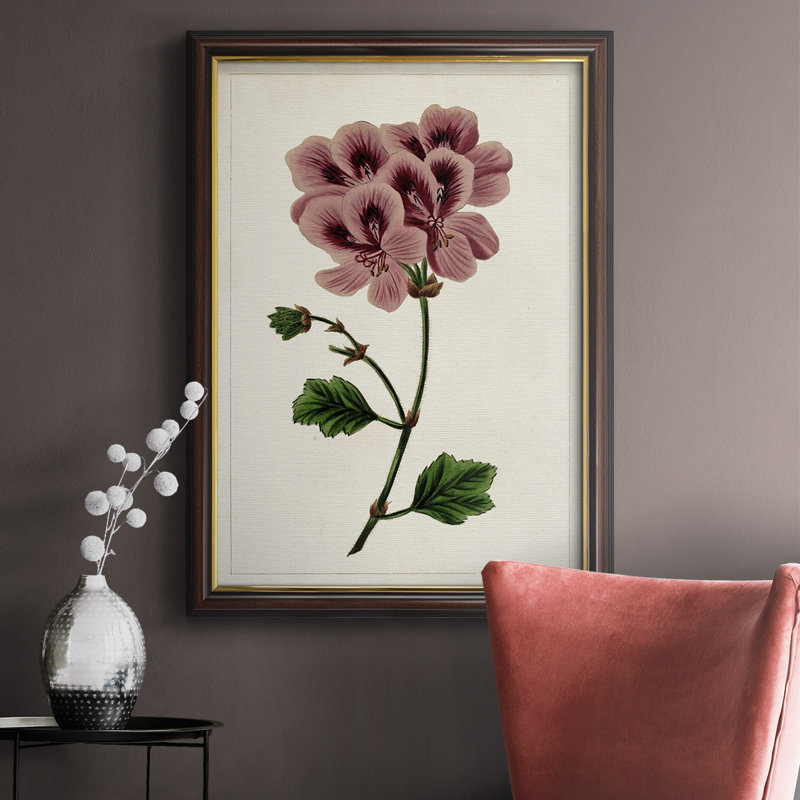 Mauve Botanicals III - Peinture sur toile encadrée, H 20 po x l 16 po x P 2,5 po