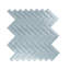 11"X 12.6" Herringbone Polished Glass Mosaic Tile-61266926