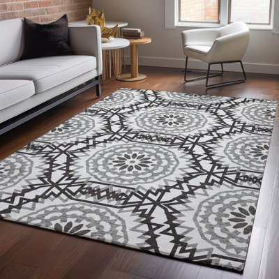 Premium Machine Washable Cerrito White Rug