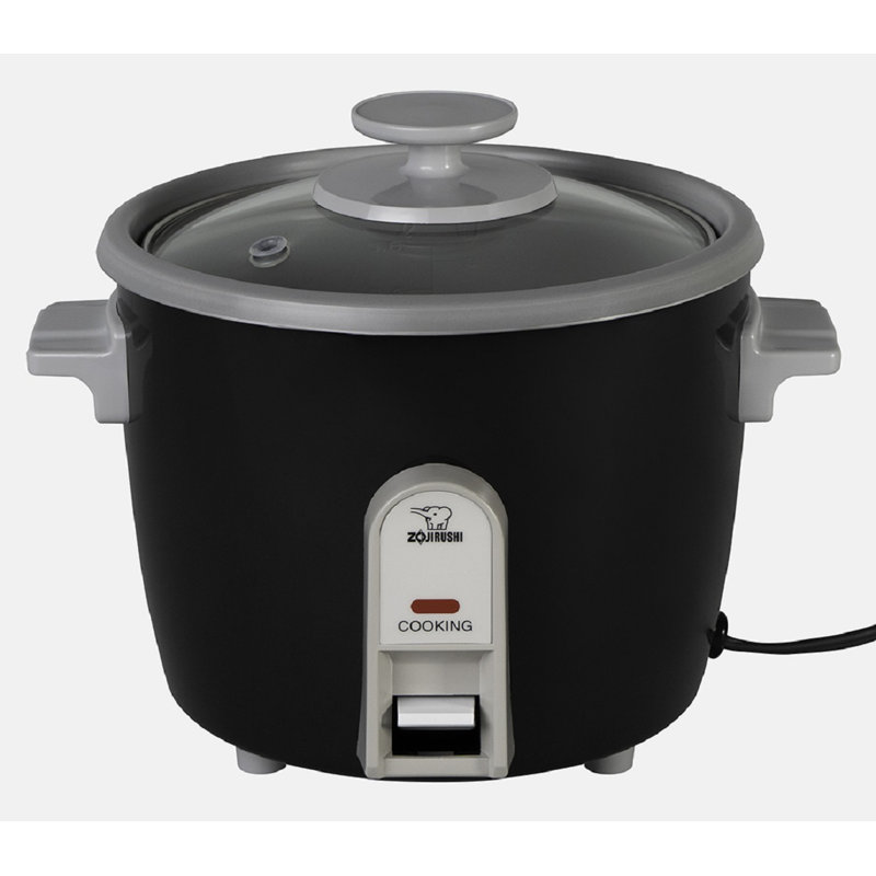 3 Cup Black Stainless Steel Electric Rice Cooker with Steamer
