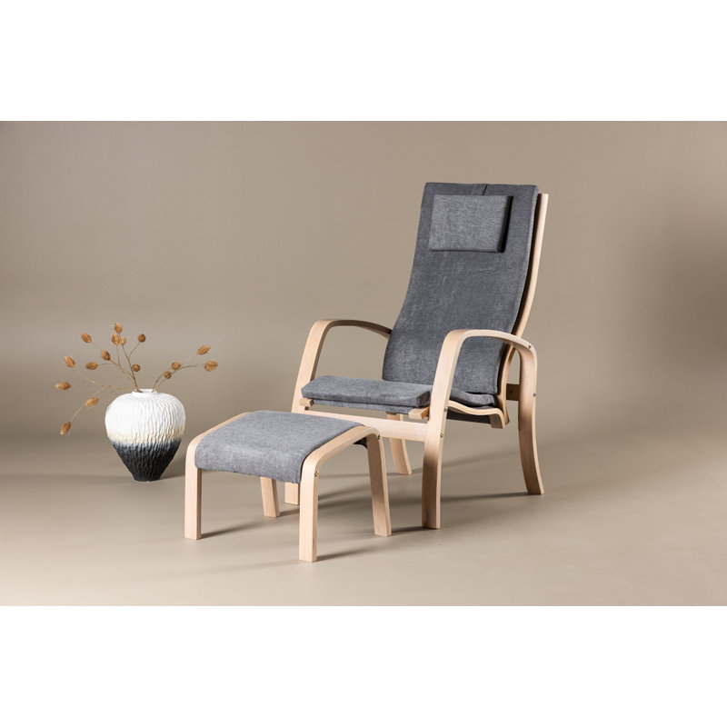 Karon Upholstered Accent Chair, Natural, Grey