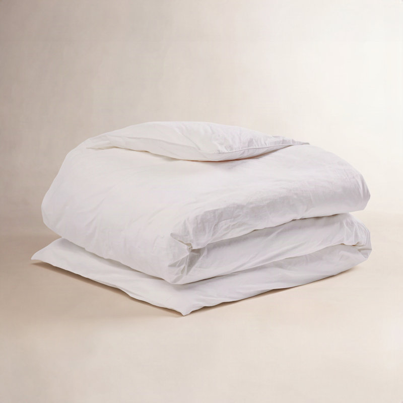 Housse de couette raffinée en percale biologique, Housse de couette double / grand, Blanc alpin