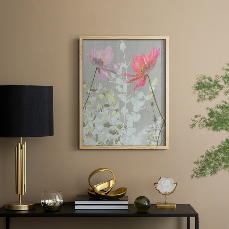 Blanton's Garden II Framed Print - Solid Wood, Natural, 15" H x 12" W