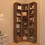Bibliothèque d'angle à 6 niveaux avec 18 cubes, tablette de rangement ouverte 3-en-1 pour le bureau de la chambre à coucher, unité de présentation polyvalente-371461813
