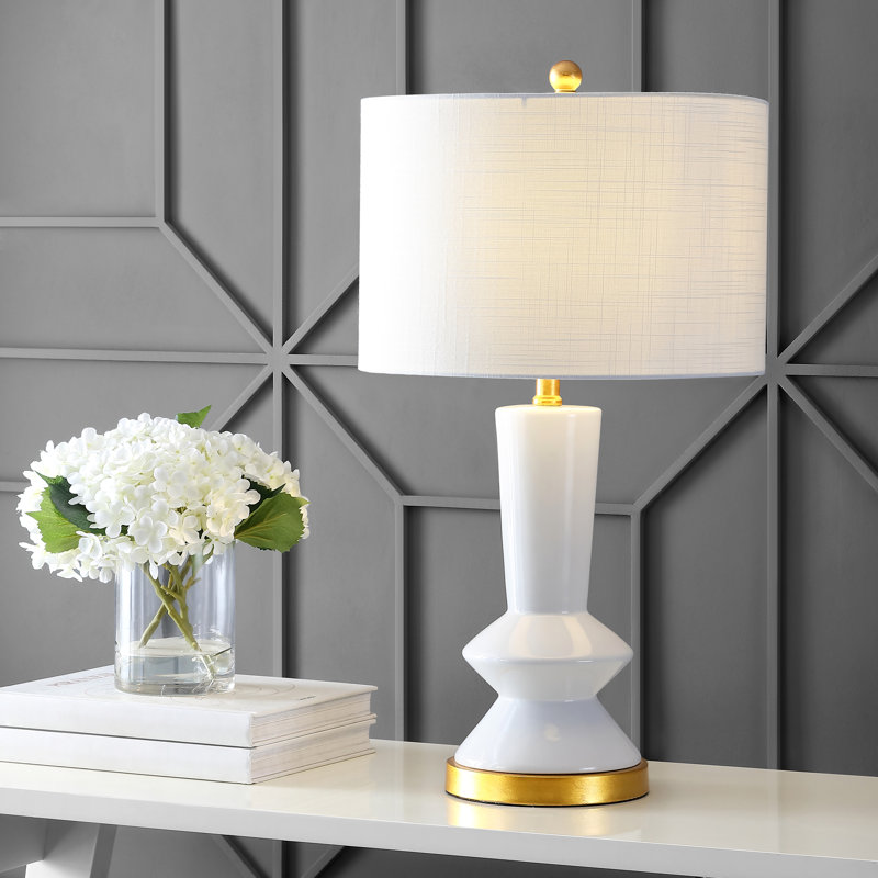 Lampe de table standard 27 po Dakota, Blanc