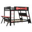 Lit superposé double pleine grandeur avec 2 bureaux intégrés, ports USB pour bureau et panneau perforé, cadre en bois pour enfants adolescents-1209031157-1209031113