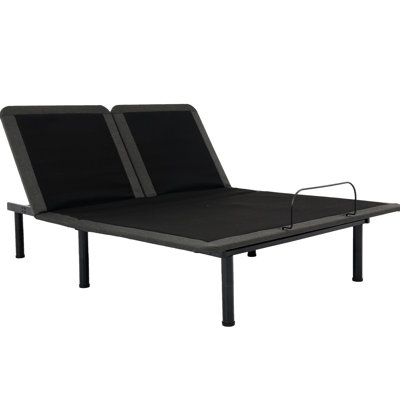 Adjustable Bed Frame With Charging Function - Quiet Motor Operation, 12" Height Base Memory 30 Degrees Foot Elevation,