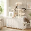 50.6" Cat Tree with Litter Box Enclosure and Storage