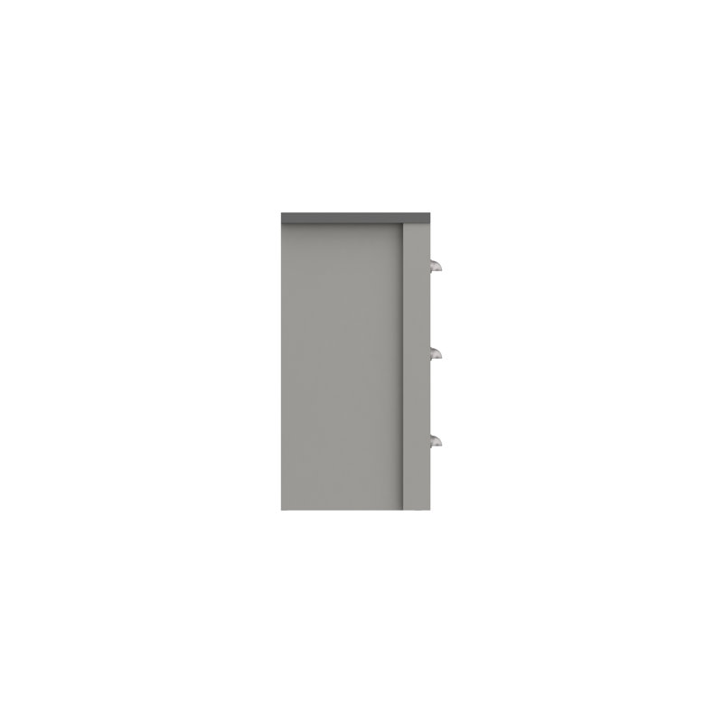 Newhaven 43.4cm W Manufactured Wood Bedside Table, Dust Grey/Light Grey