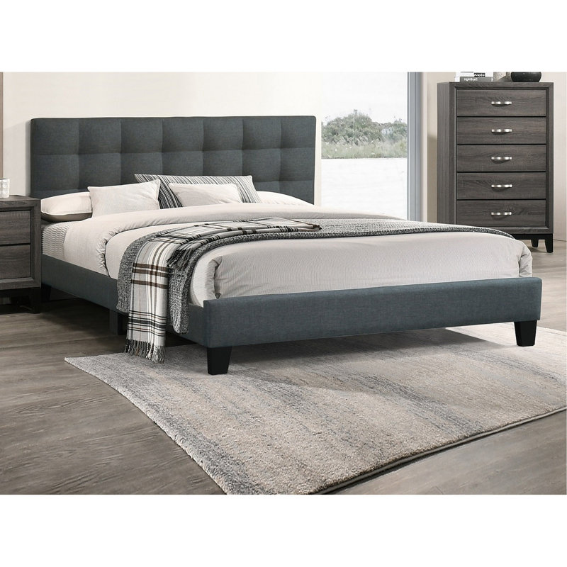 Braylea Upholstered Bed, Charcoal, King