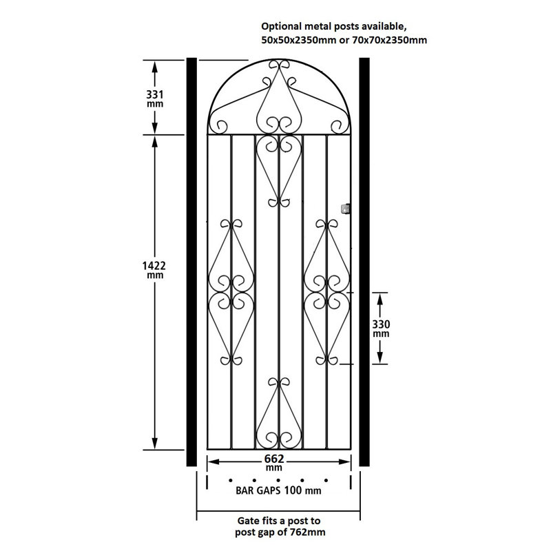 Suez Gate Fencing, 76cm W x 175cm H