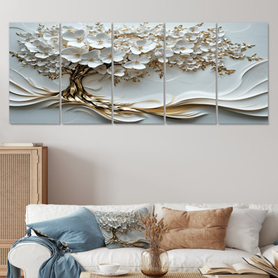 «White Cherry Blossom Tree Gardens II», ensemble de reproductions d'art mural