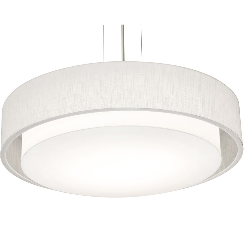 Ashantis 3 - Light Satin Nickel Drum Pendant