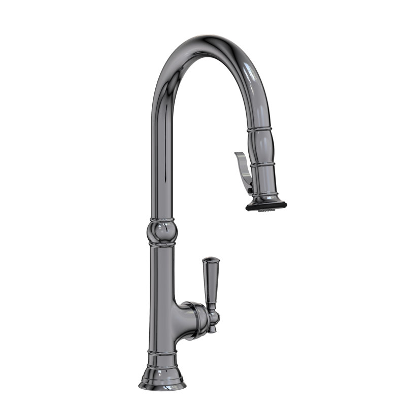 Pull-Down Kitchen Faucet - Trigger Spray, Midnight Chrome