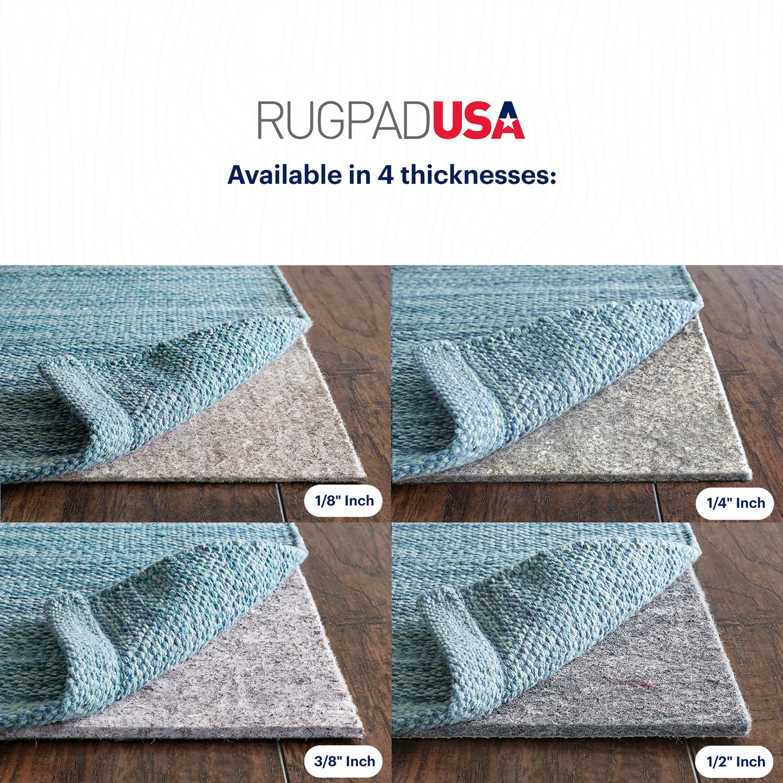 Classic Felt and Rubber Non-Slip Rug Pad, Round 7', 0.25"
