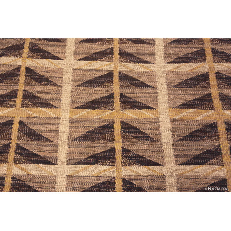Tapis kilim de style suédois moderne et unique en son genre