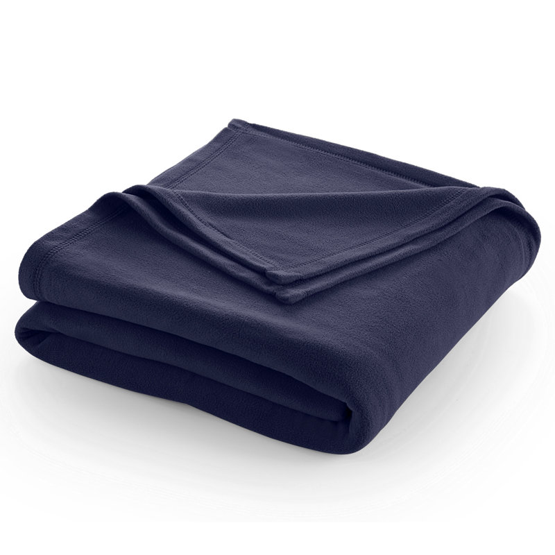 Martex Super Soft Fleece Blanket All Season, Warm, Lightweight, Cozy Throw Blanket, King, Navy
