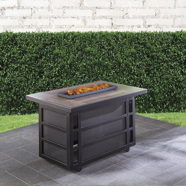 Ebern Designs Niche Polyserin Propane Fire Pit Table | Wayfair