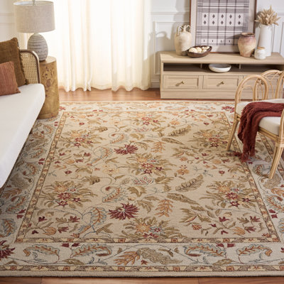 Hollander Missy Hand-Hooked Wool Ivory Area Rug