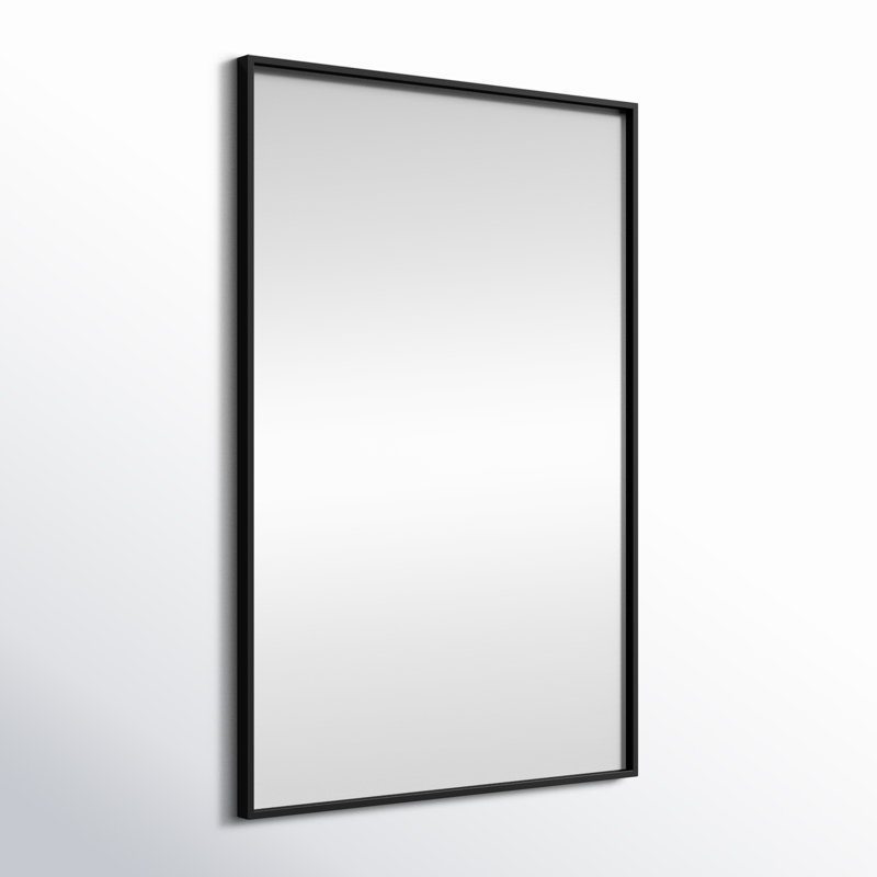 Sabine Metal Rectangle Wall Mirror, 36" x 24", Black