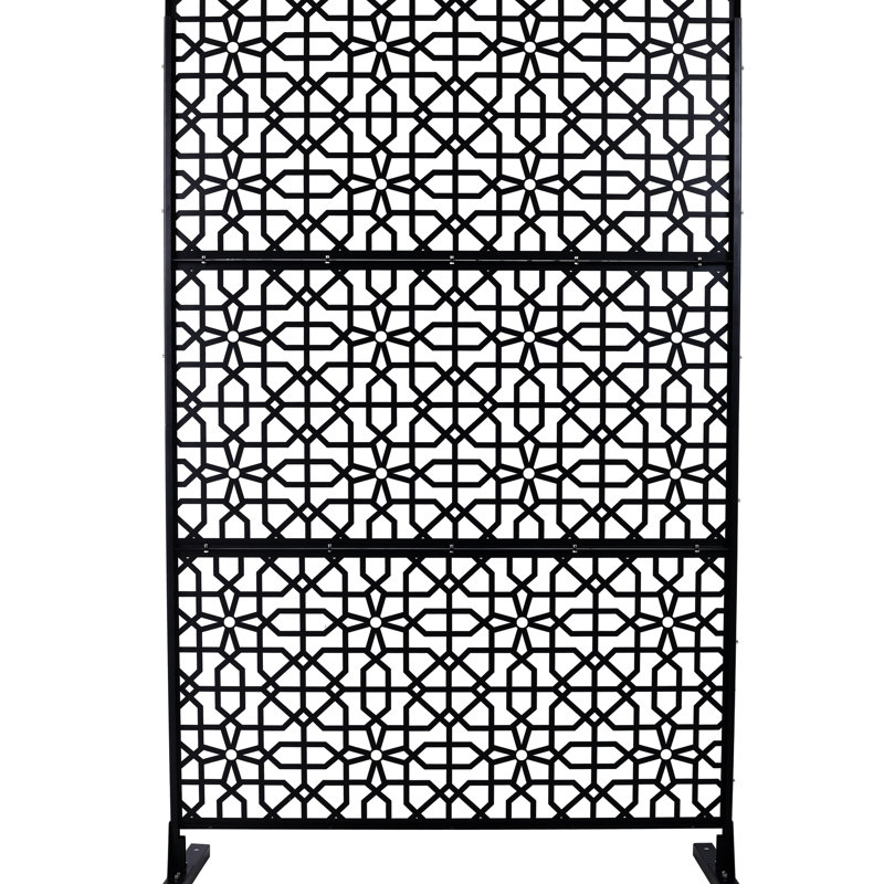 Écran d'intimité extérieur et intérieur H 76 po x l 48 po, Noir