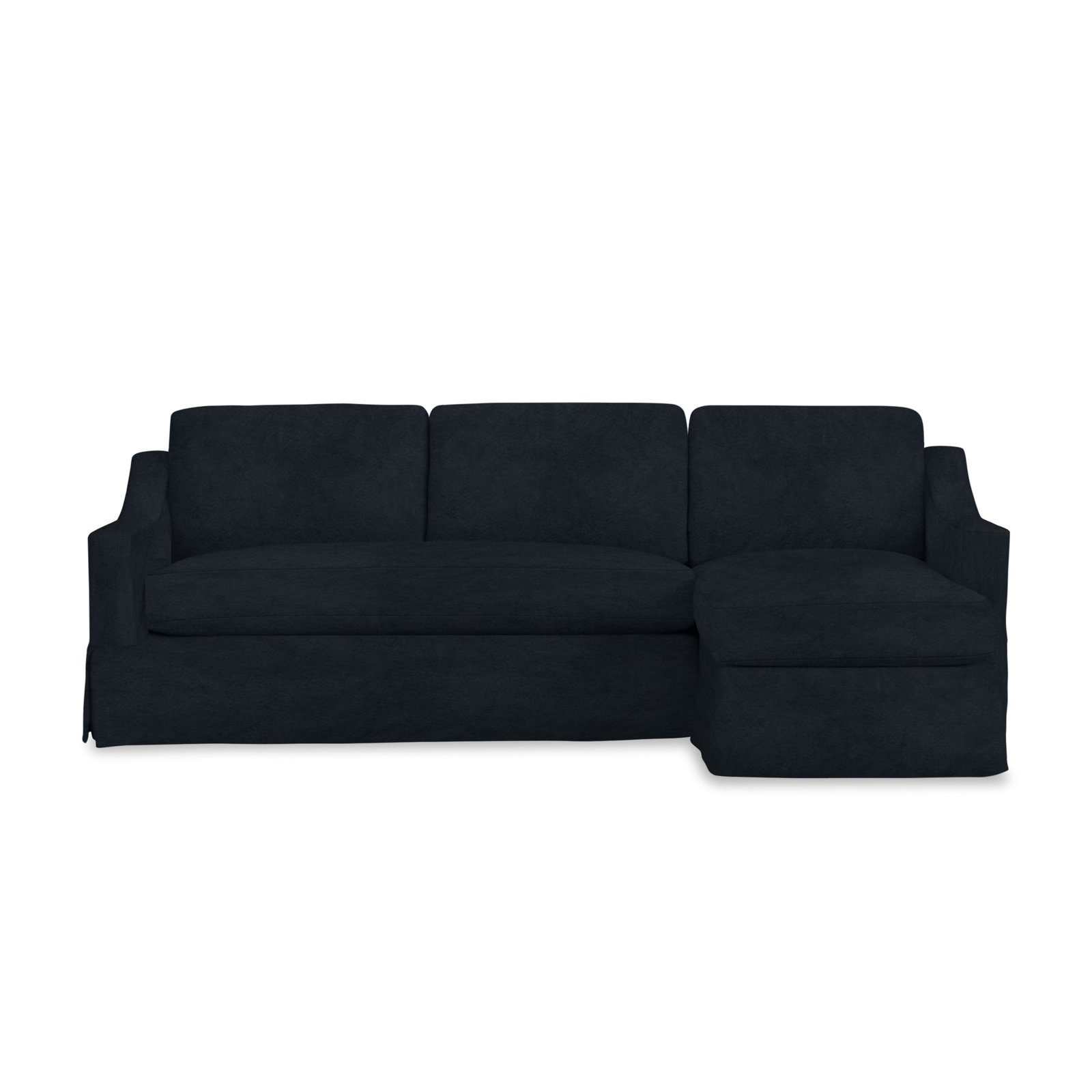 Cranbrook Upholstered Chaise Sectional, Drusky Ivory Sustain® Basketweave, Right Hand Facing