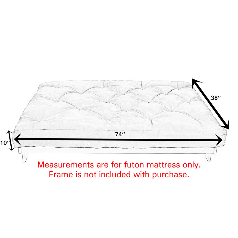 Matelas de futon en coton Maeder, 8 po, Saphir Cancun