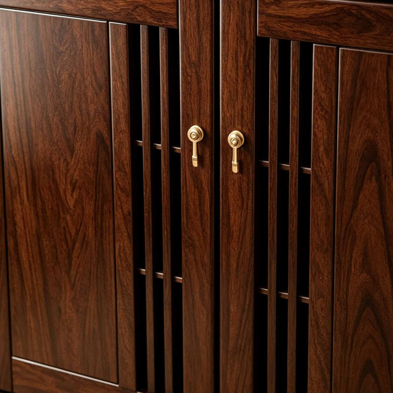 Chinese style multi-layer shoe cabinet, 39.37" H x 55.12" W x 13.78" D