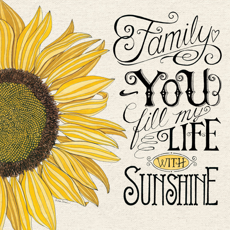 " Fill My Life With Sunshine " by Deb Strain, 12" H x 12" W, No, Wrapped Canvas